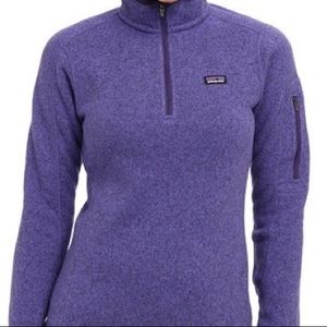 Purple Patagonia better sweater quarter zip